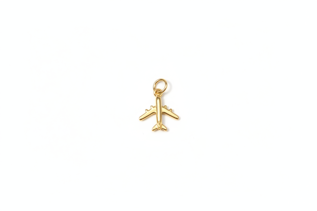 Charm Avion Doré 1,5cm - Rêve de Rose