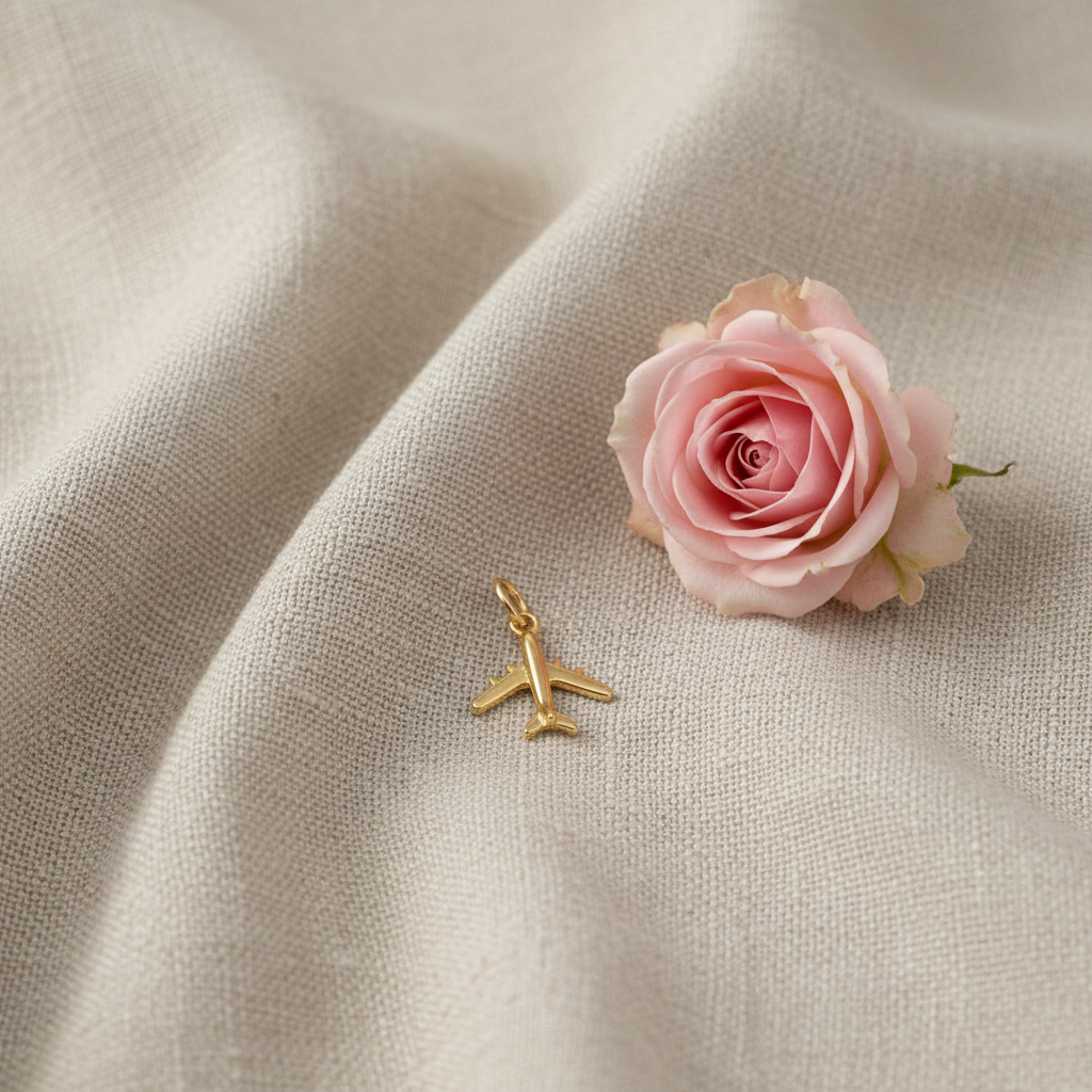 Charm Avion Doré 1,5cm - Rêve de Rose