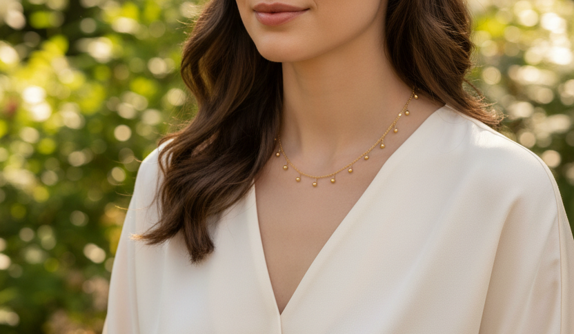 Collier Perla - Pièce Unique - Acier Inoxydable - Fait Main