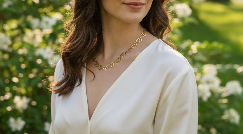 Collier Lucie - Pièce Unique - Acier Inoxydable - Fait Main