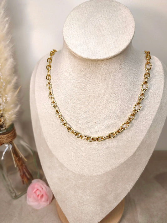 Collier Maillons Travaillés Personnalisable - Rêve de Rose