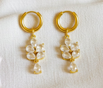 Boucles d'Oreilles Délia - Pièce Unique - Acier Inoxydable - Fait Main