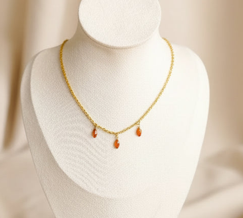 Collier Lady - Pièce Unique - Acier Inoxydable - Fait Main