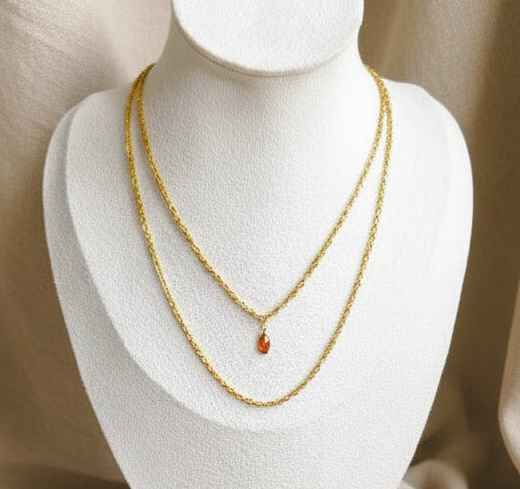 Collier Mona - Pièce Unique - Acier Inoxydable - Fait Main