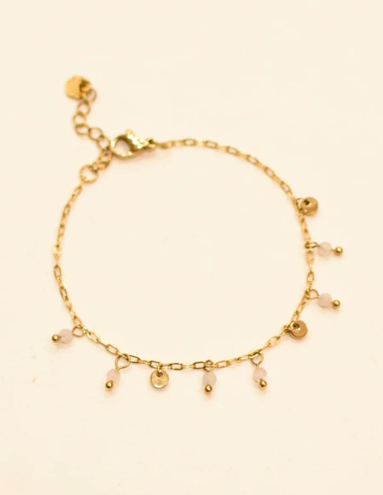 Bracelet Téa - Breloques Pierres Naturelles – Acier Inoxydable Réglable