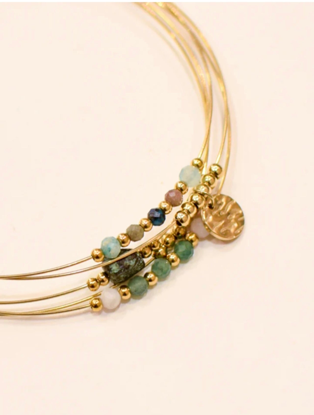 Bracelet Mira – Turquoise Africaine, Pierre de Soleil & Multicolore