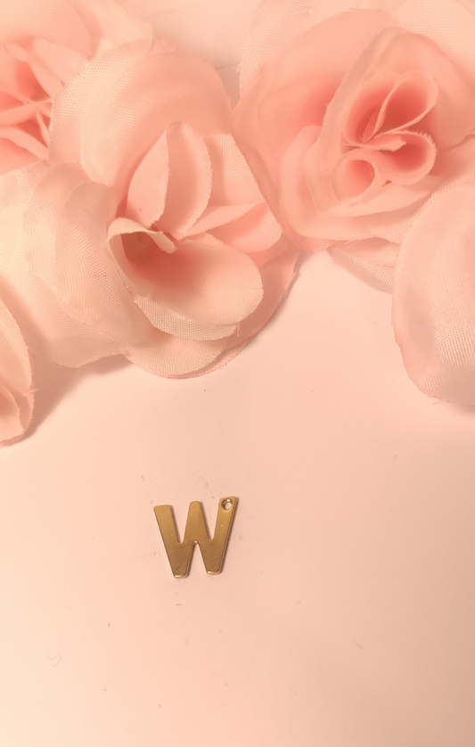 Charms lettre dorée W