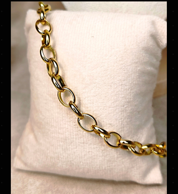 Bracelet Chaîne Maillons Ronds Dorés Personnalisable - Rêve de Rose