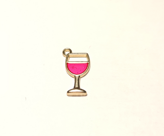 Charms verre à vin rose